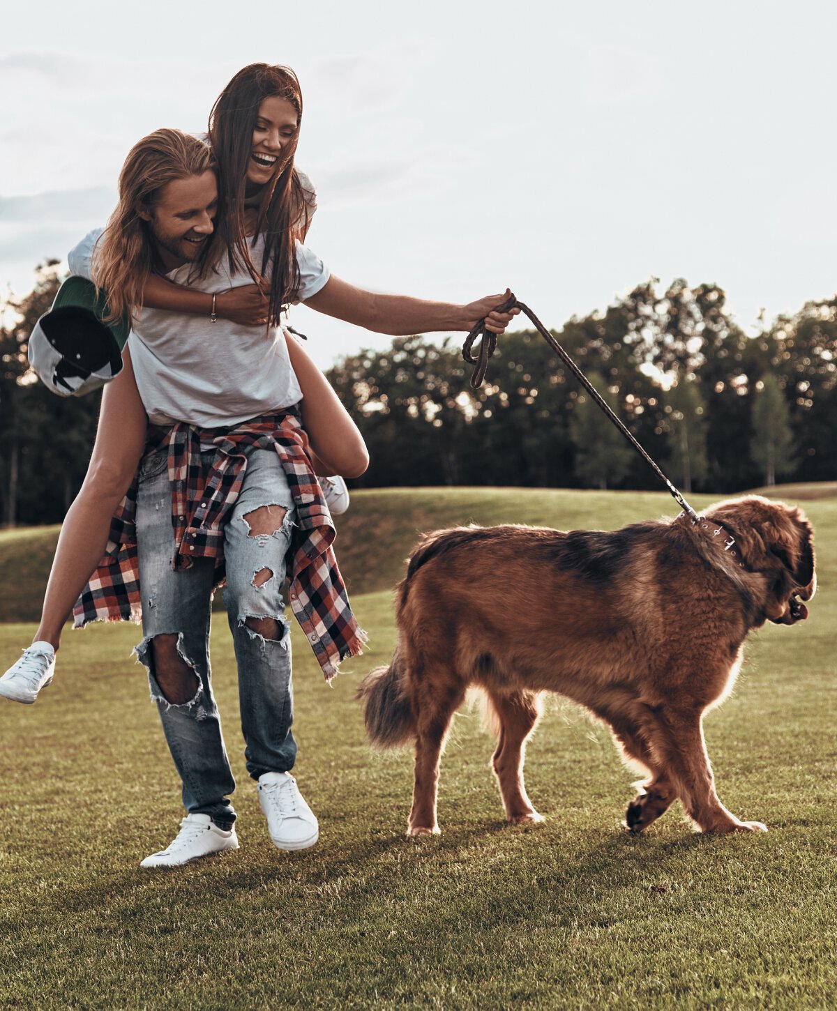 San Diego food allergies models walking dog