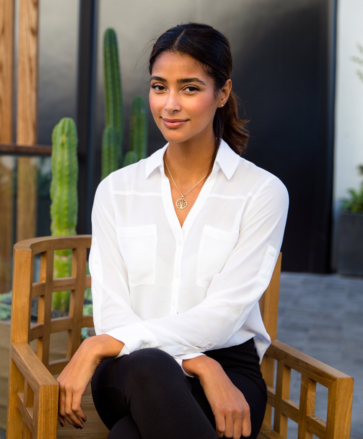 San Diego chronic sinusitis model in white shirt